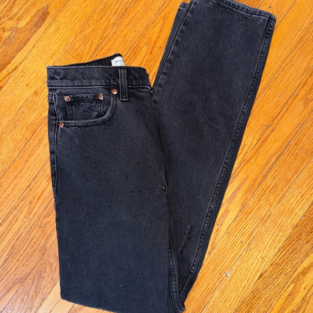 Abercrombie & Fitch Women's Black Straight Leg Jeans